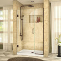 Hinged Shower Door, Oil Rubbed Bronze Finish Hardware H48848