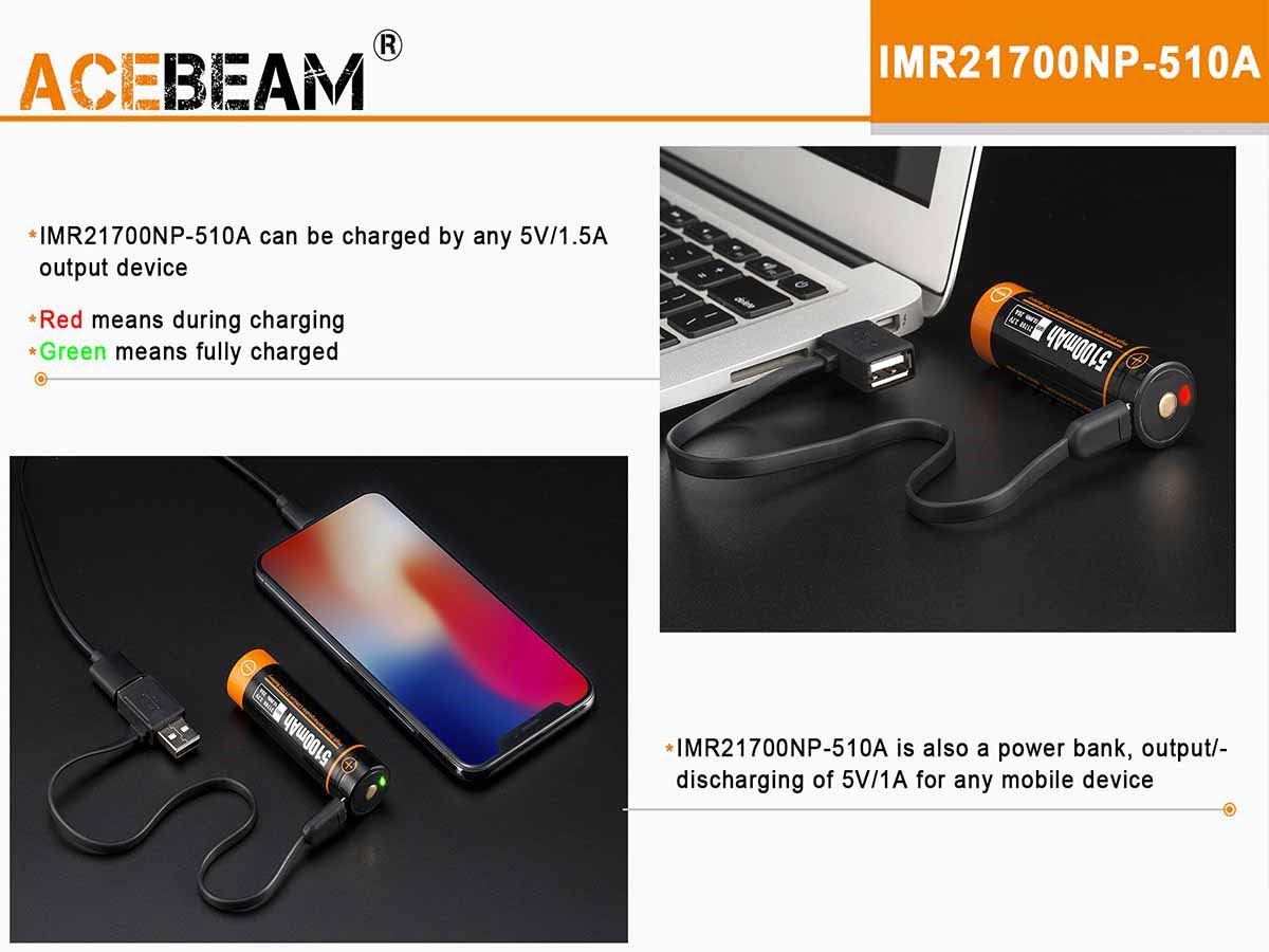 1500 Lumens LED Tactical Flashlight with Rechargeable 21700 Battery H5645