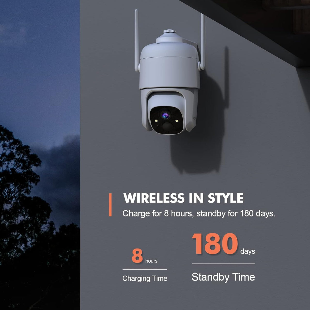 Outdoor Wireless Security Camera with 360 Degrees Viewing X708159