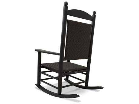 White/Tigerwood Woven Rocking Chair E598