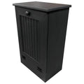 Black Wooden Pull Out Trash Can O8001