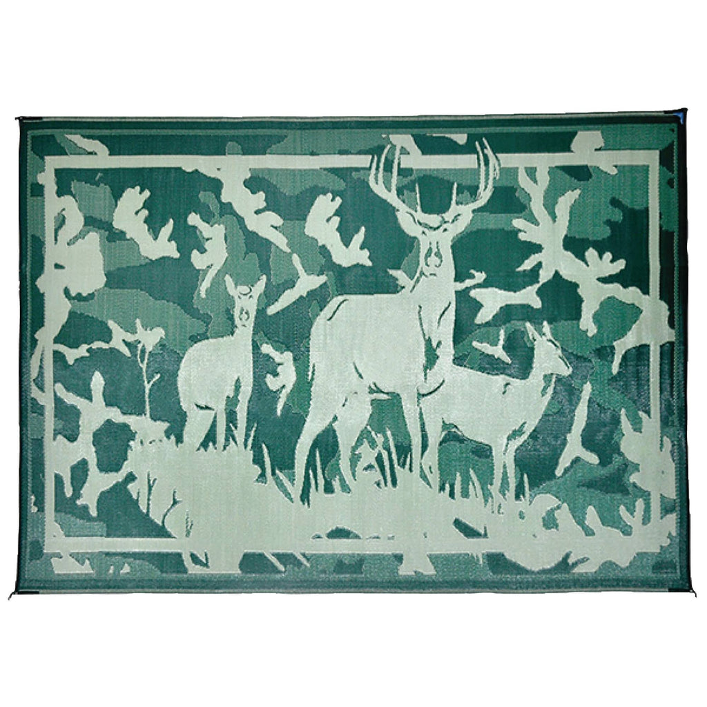 Camo Green Mat-Deer Rug J899