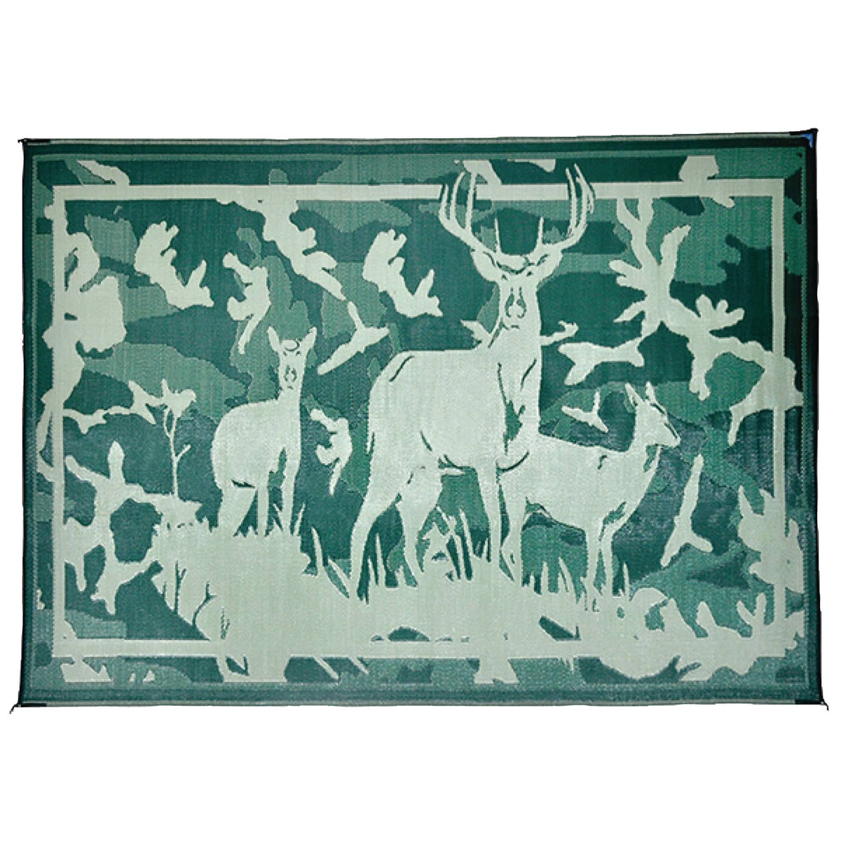 Camo Green Mat-Deer Rug J899