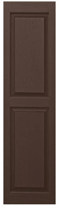 Brown Raised Panel Vinyl Exterior Shutters X954035