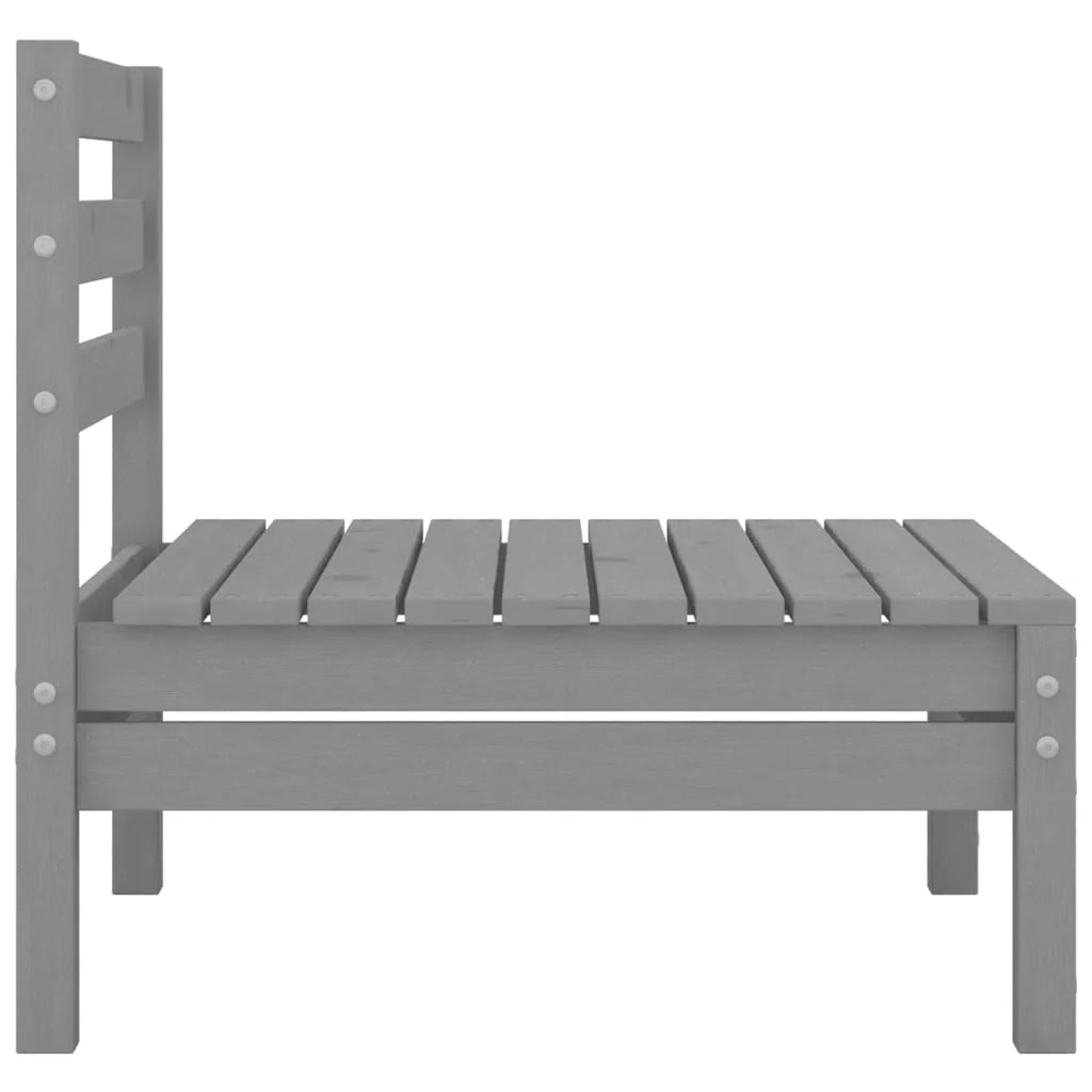 Gray Solid Wood Pine Patio Sofa E997197
