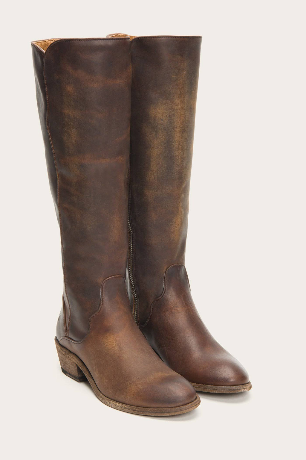 Dark Brown Tall Wide Calf Boots Q3411