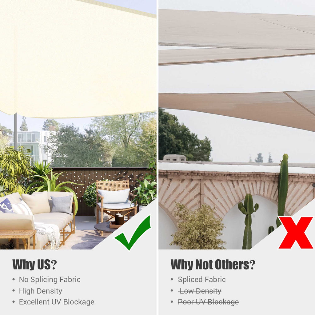Off White Triangle Sun Shade Sail Canopy R4335