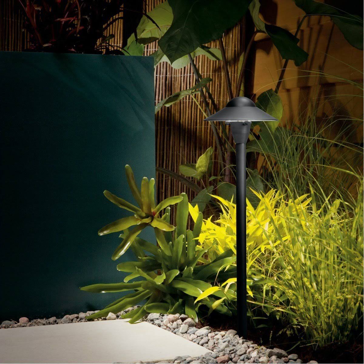 Textured Black Dome Path Light P72912