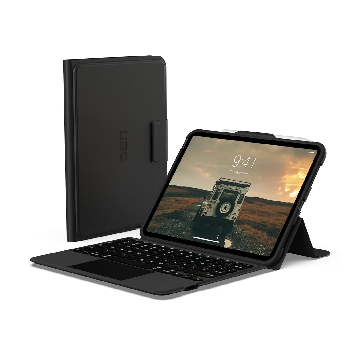 Black/Ash English Rugged Bluetooth Wireless Keyboard Folio Cover for iPad 10.9" 10th Gen S646