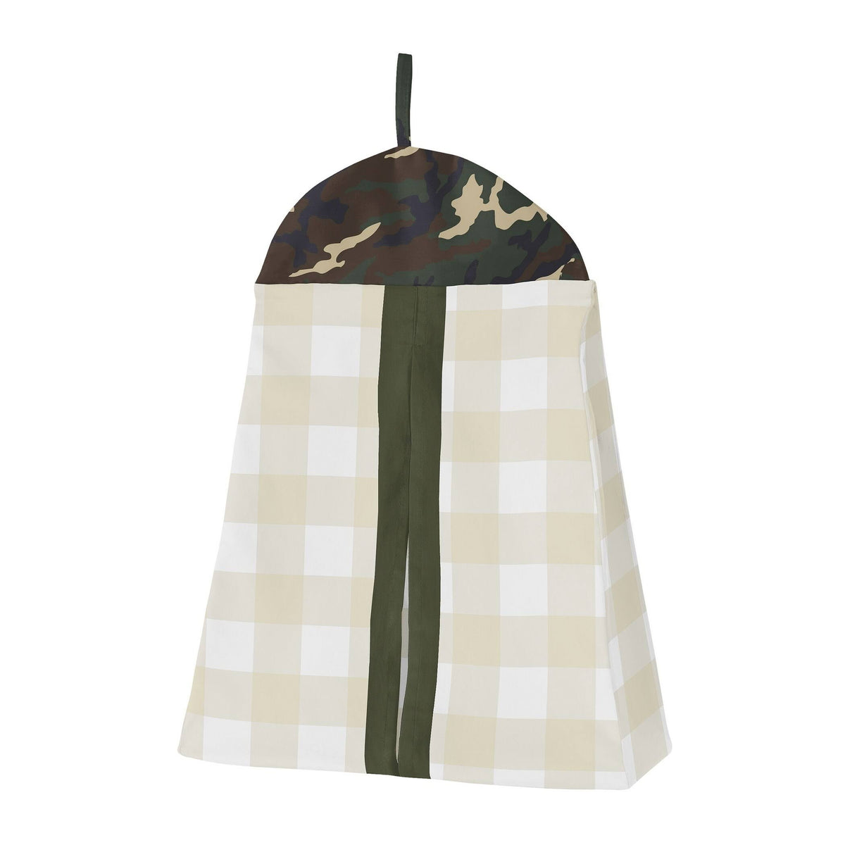 Green Beige Deer Buffalo Plaid Check Woodland Camo Camouflage 9-Piece Crib Bedding Set Y666098