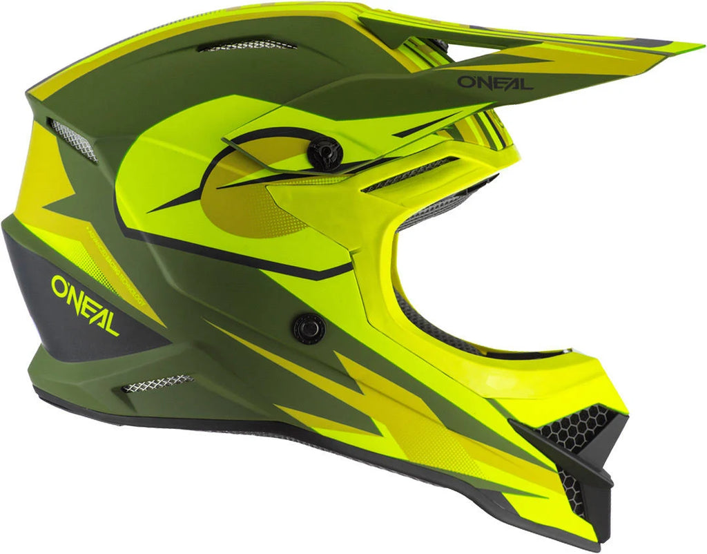 Motocross Helmet, green-yellow, Size S P751