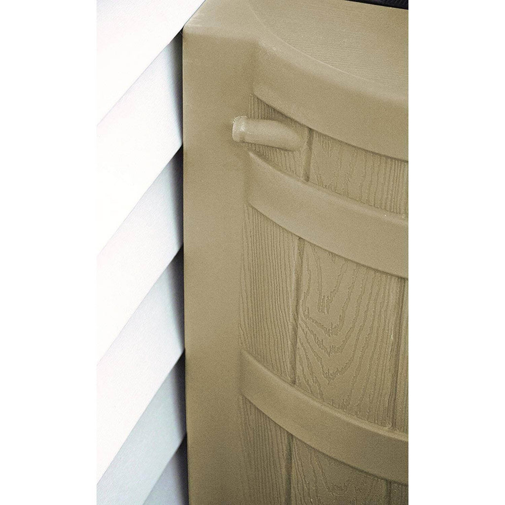 50 Gallon Rain Barrel Water Collector, Khaki (2 Pack) H4865