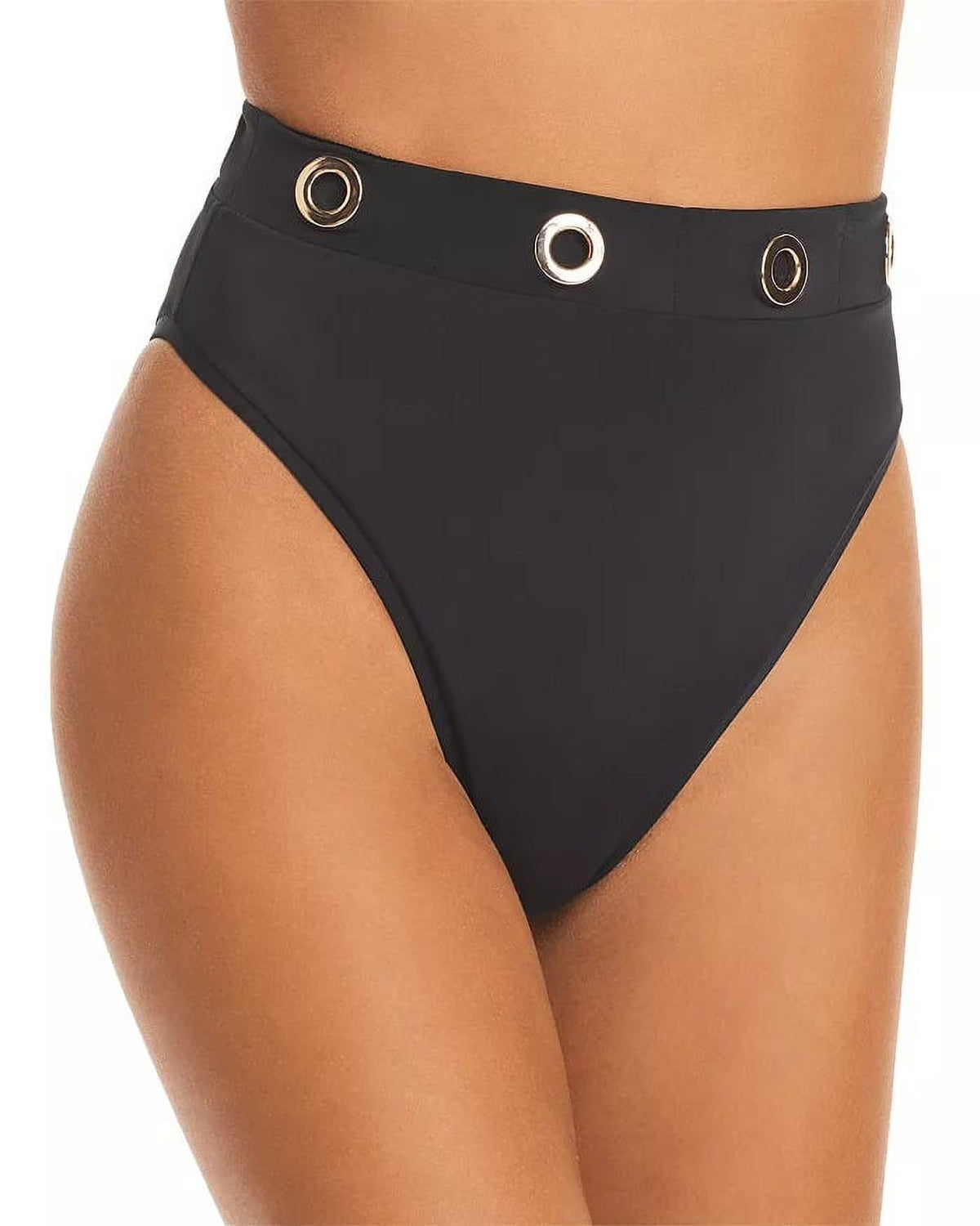 Black Grommet Bikini Bottom V99758