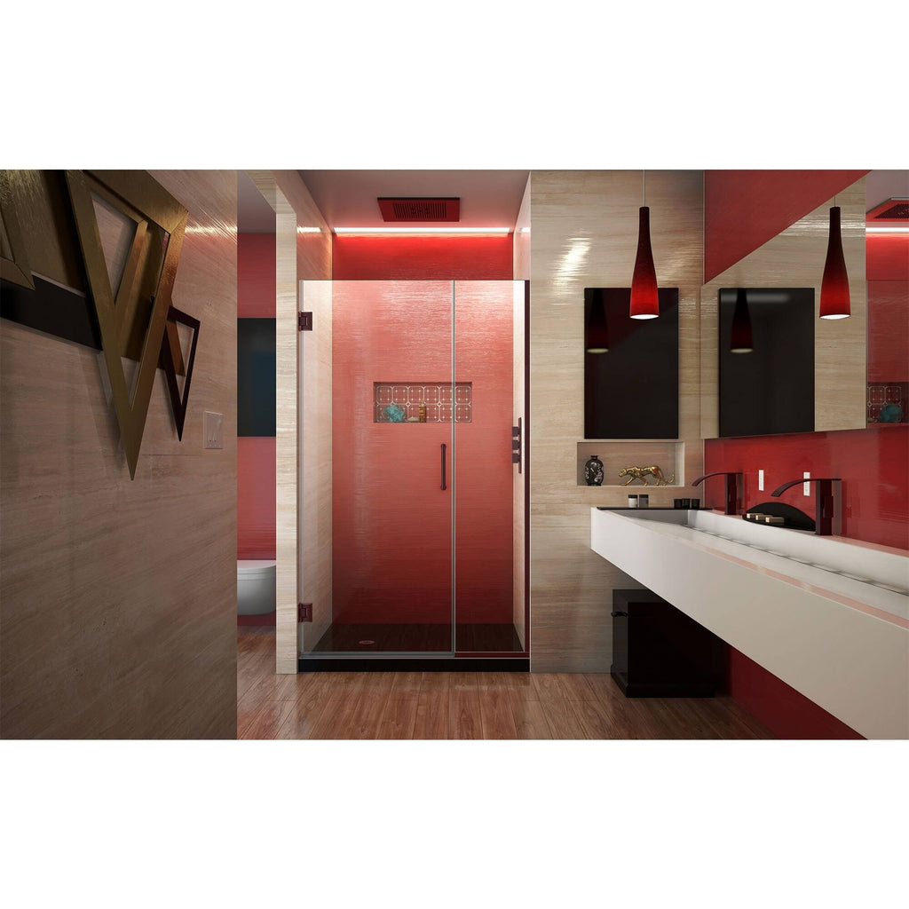 Hinged Shower Door, Oil Rubbed Bronze Finish Hardware H48848