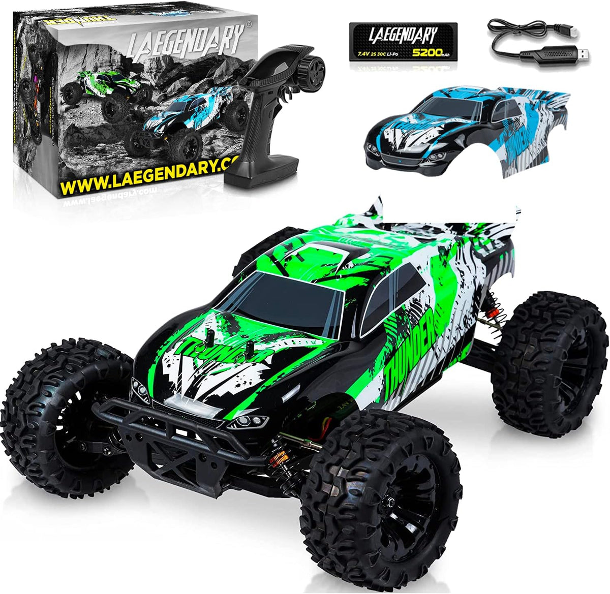 Blue Yellow 4x4 Off Road Remote Control Car B952