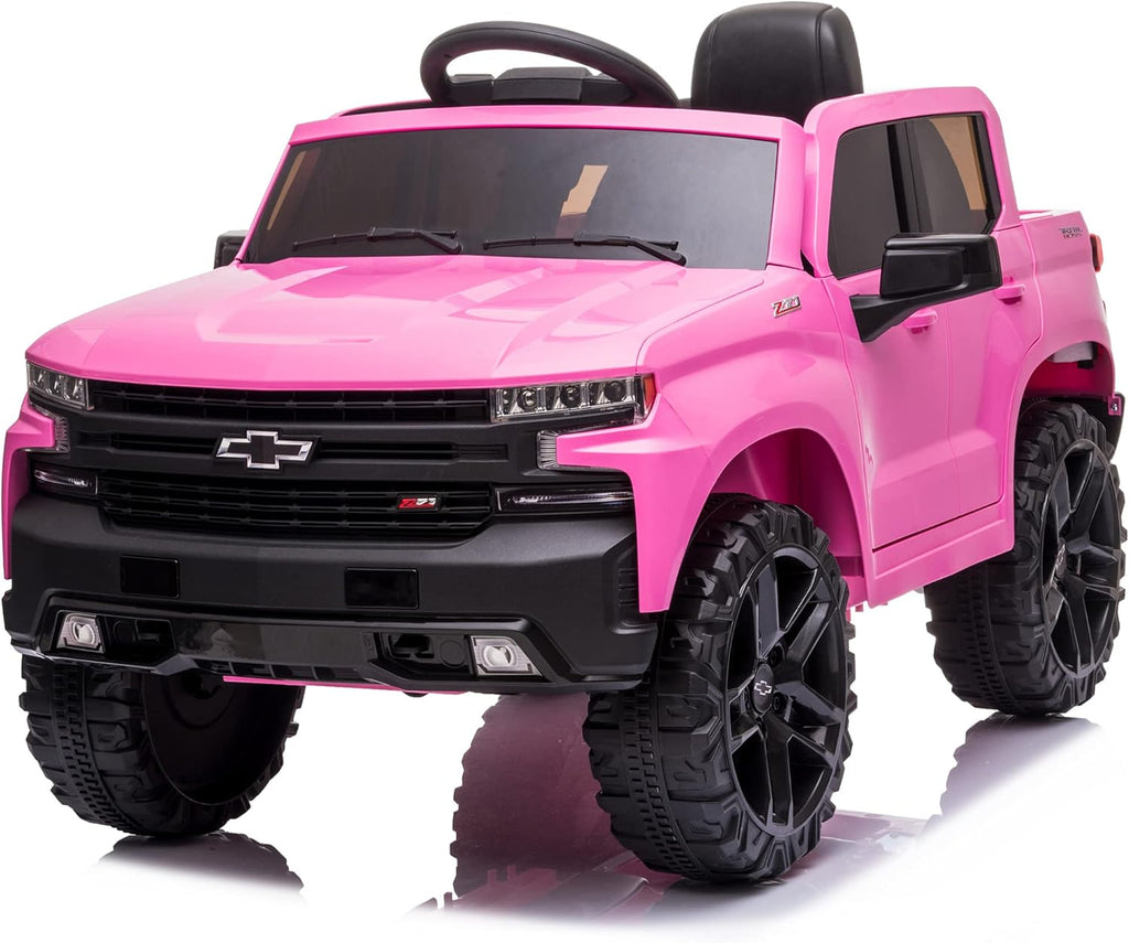 Black 12V Licensed Chevrolet Silverado Trail Boss LT Kids Ride On Truck X939531