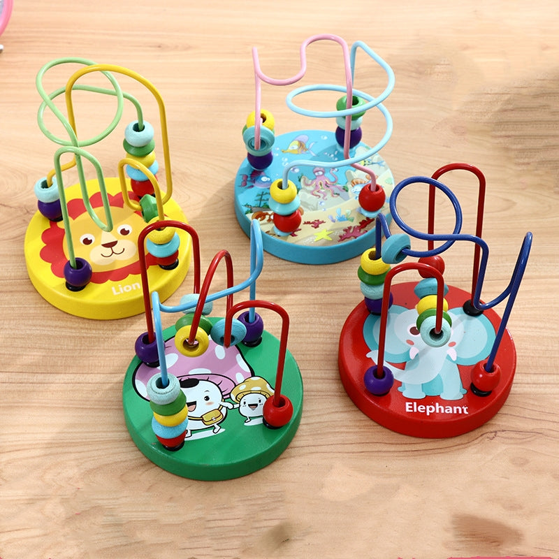 Wooden Colorful Bead Maze Toy E148330
