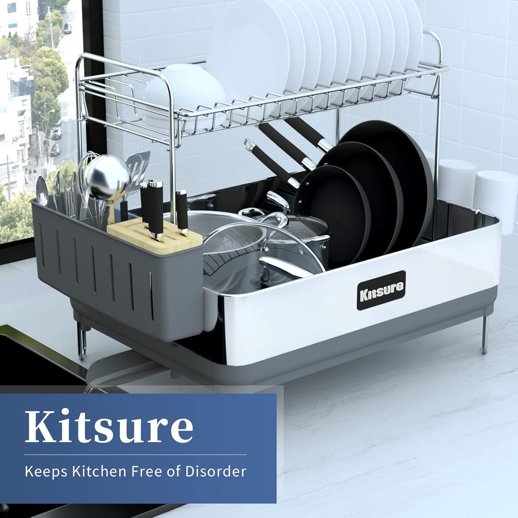 2-Tier Dish Drying Rack with Drainboard B323
