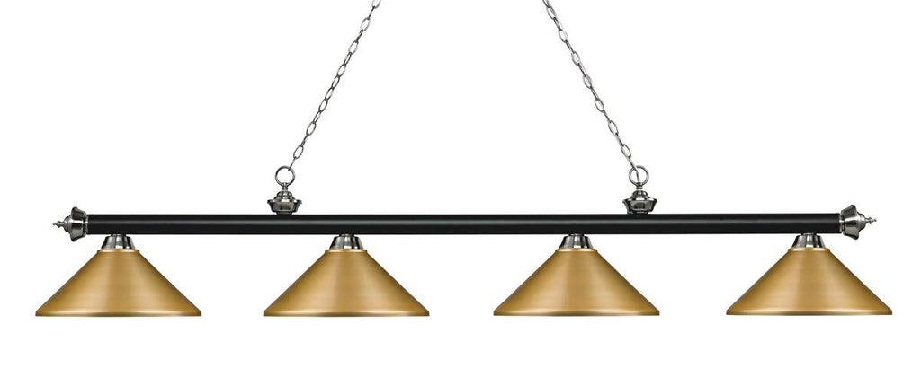 Brushed Nickel 4 Light Billiard Light C624