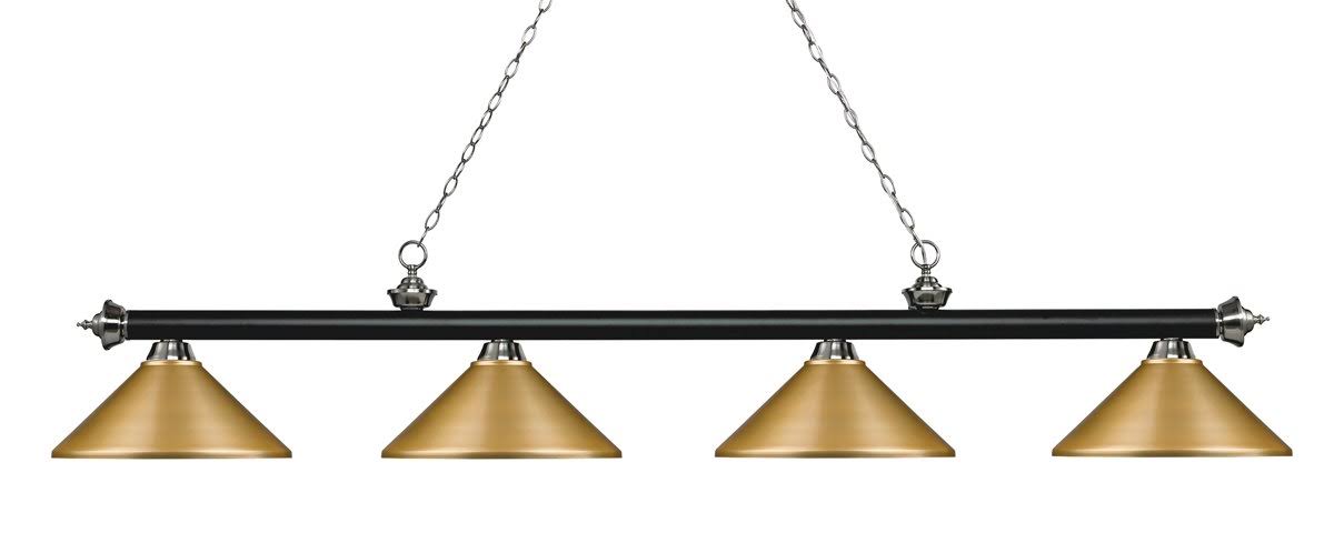 Brushed Nickel 4 Light Billiard Light C624