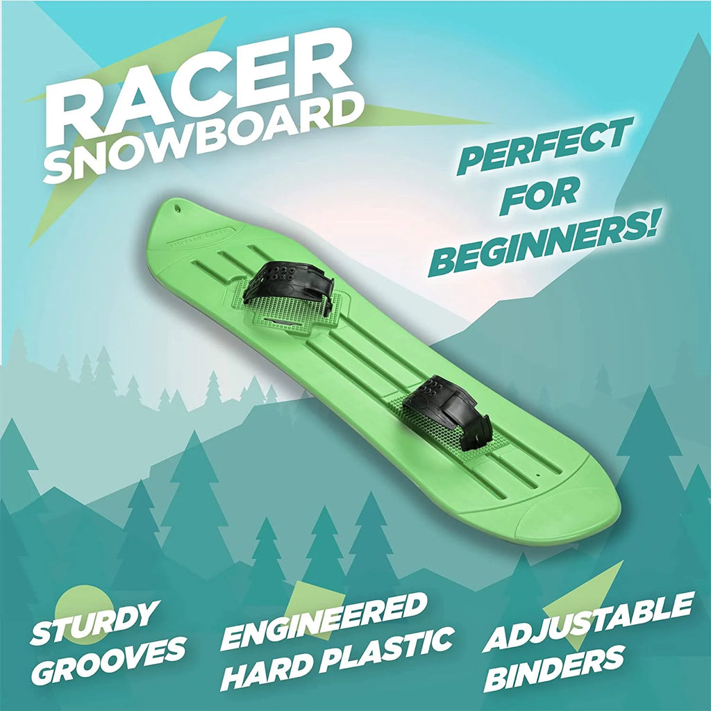 Green Kids Snowboard with Binders Q233563