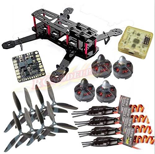 Carbon 250mm Quadcopter Frame with MT2204 Motor, BLHeli 12A ESC, CC3D Flight Controller, 6045 Props D74070