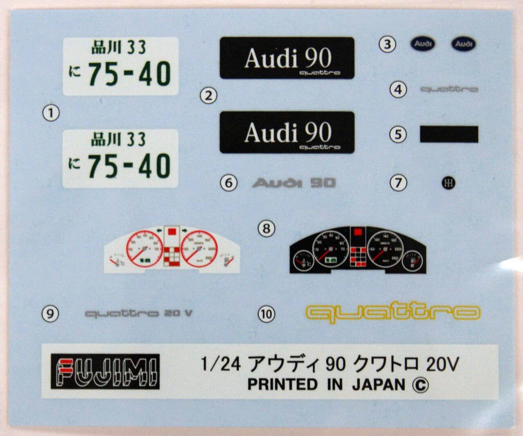 Audi 90 Quattro 20V 1/24 Scale Kit D980154
