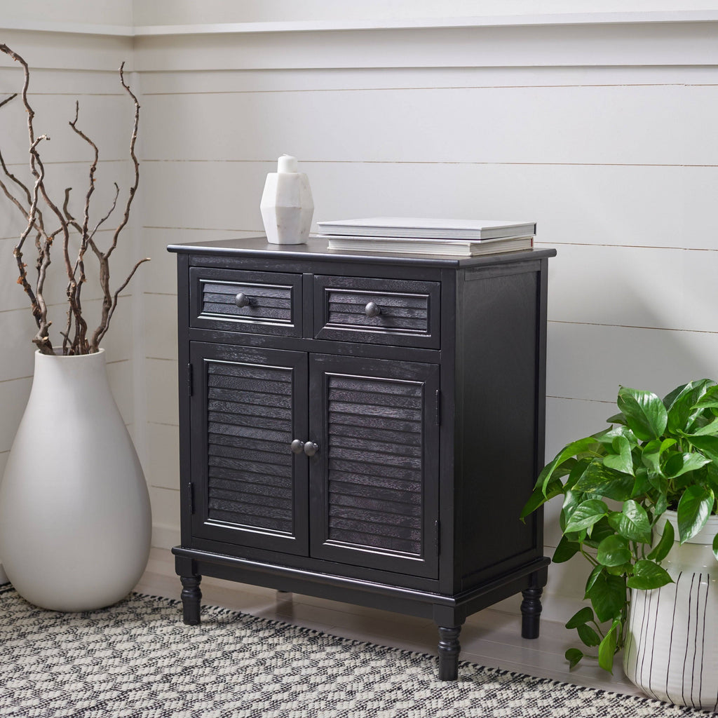 2 Drawer 2 Door Black Sideboard W575405