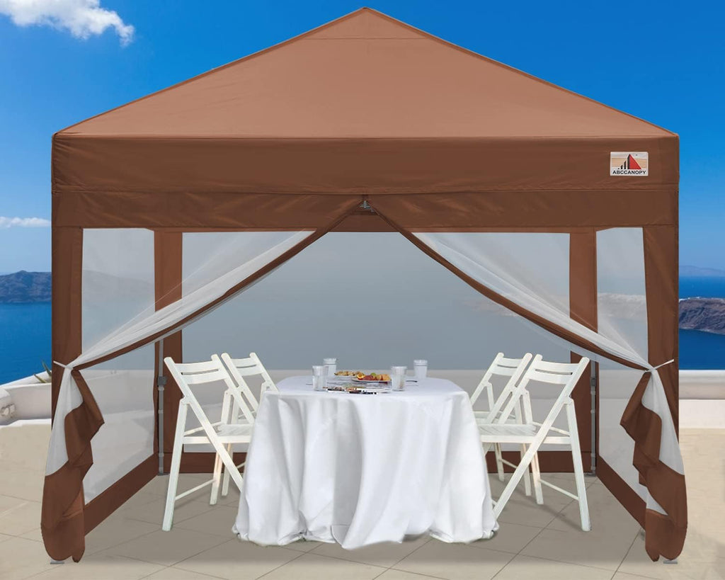 10x10 Pop up Canopy Tent with Mesh Walls and Carry Bag C68893
