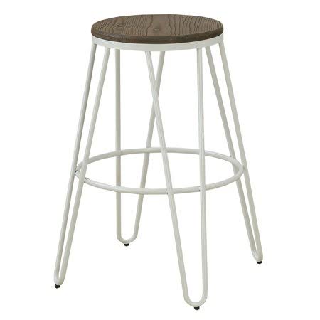 White Industrial Metal Bar Stool I487