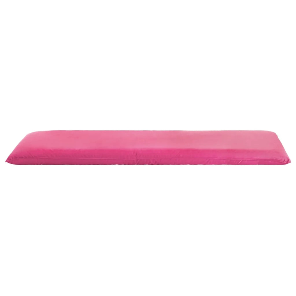 Pink Folding Oxford Fabric Chaise Lounge Chair 68.9 x 22 x 3.9 Inches P93479