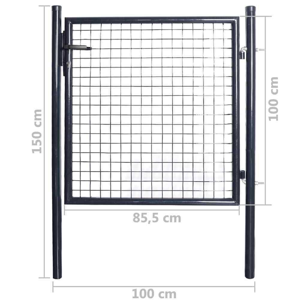 Galvanised Steel Mesh Garden Gate H83665