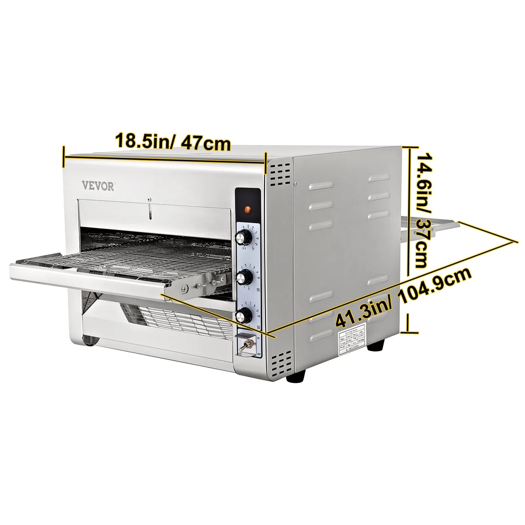 Stainless Steel Countertop Conveyor Pizza Oven for 14" Pizza G768