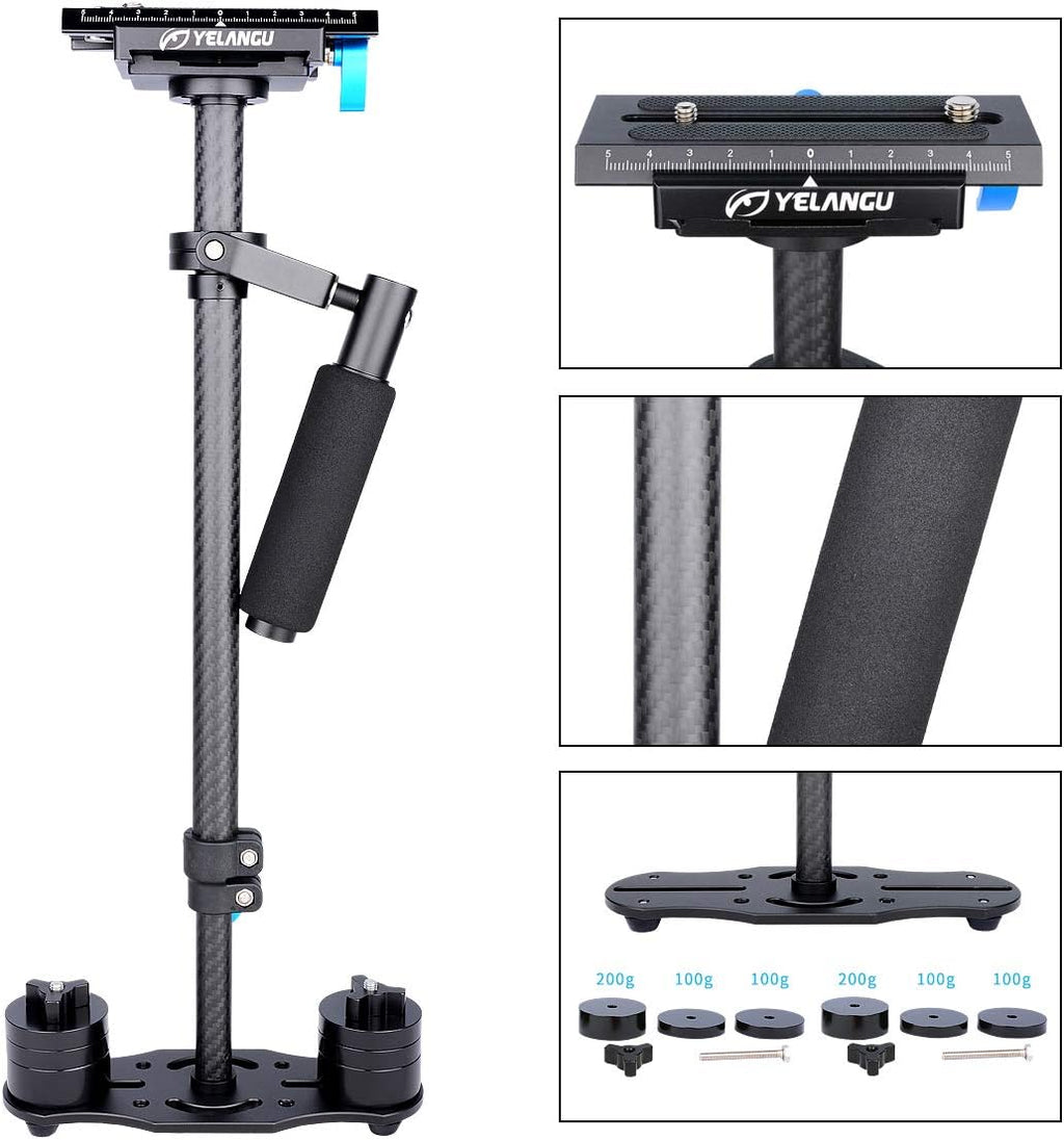 Black Carbon Fiber Handheld Camera Stabilizer U63917