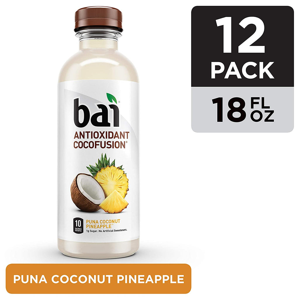 Coconut Flavored Water, Coconut Pineapple, 18 Fluid Ounce Bottles, Pack of 12 Z871