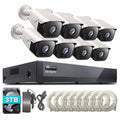 5MP PoE 8CH NVR Security Camera System with 3TB HDD Q713