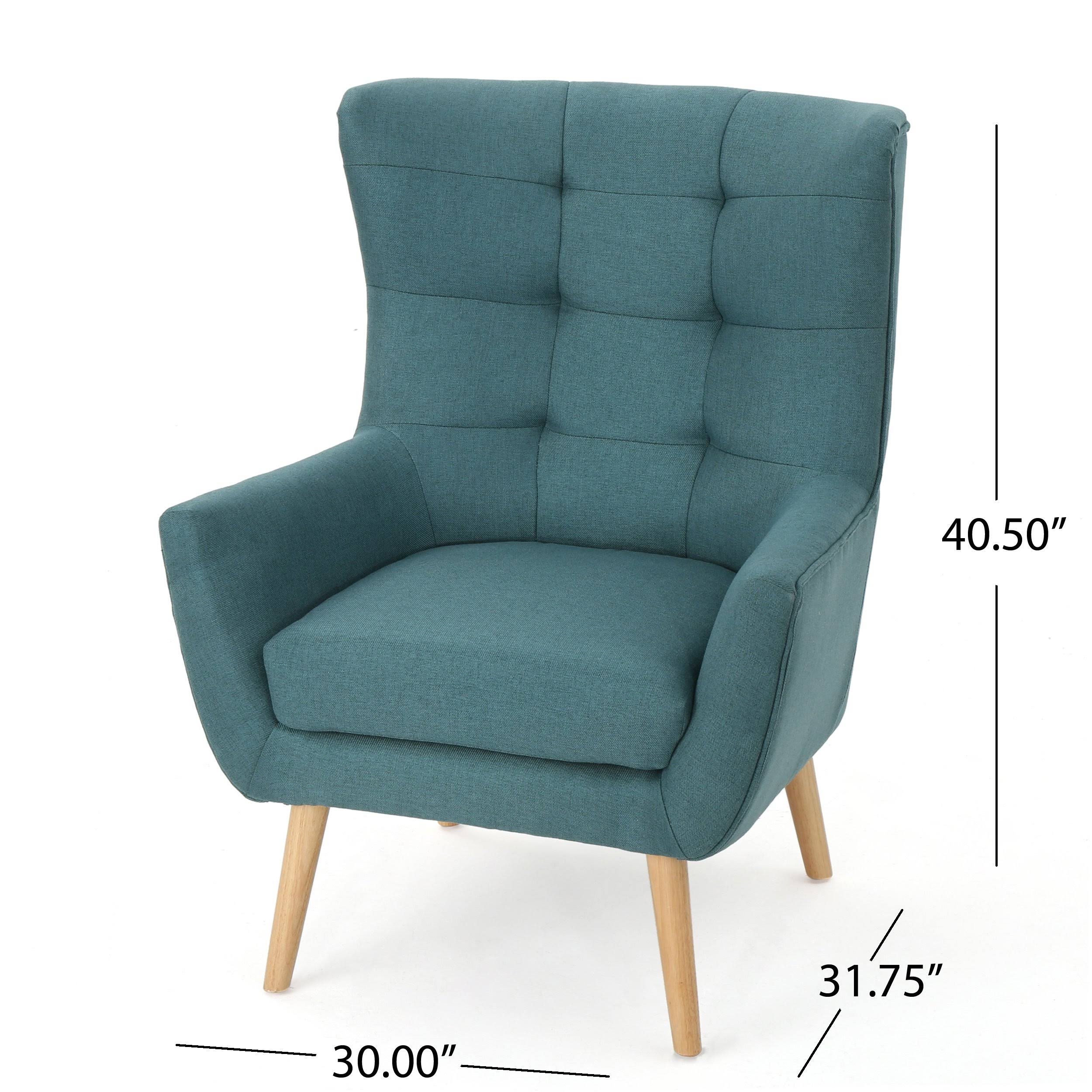 Dark Teal Fabric Club Chair X19867