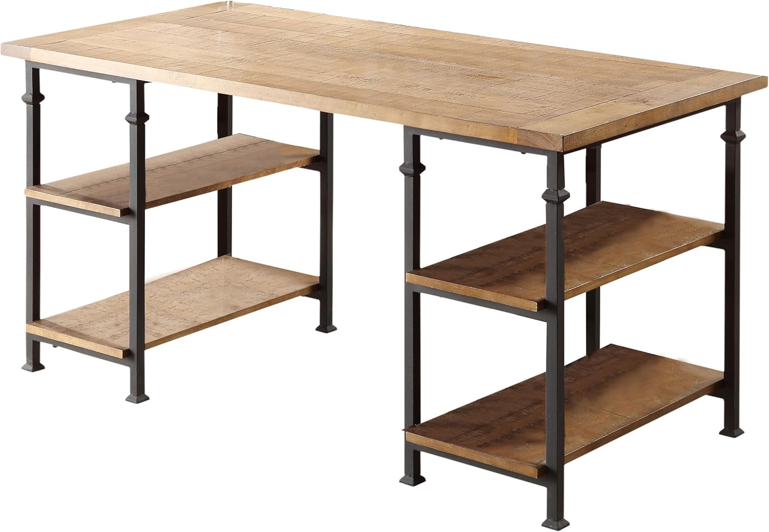 4-Tier Bookcase, Rustic Brown Z2521