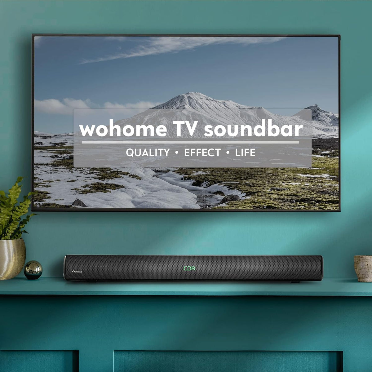 38 Inch 100W Soundbar with 6 Speakers, LED Display, Bluetooth 5.0, Optical, AUX, USB Input, 110 dB 3D Surround Sound K43005