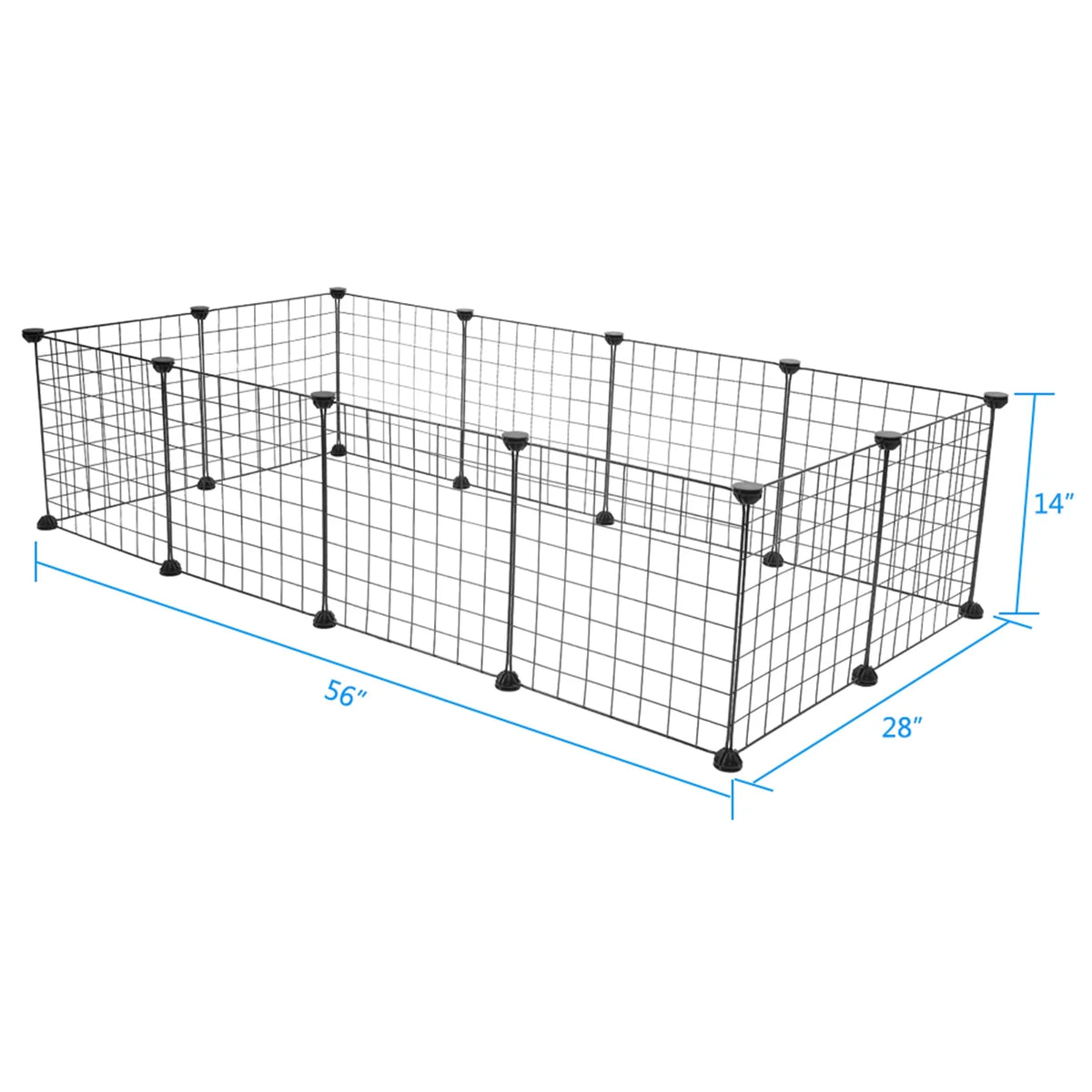 12 Pieces Small Animal Cage Indoor Portable Metal Wire Yard Fence N810895