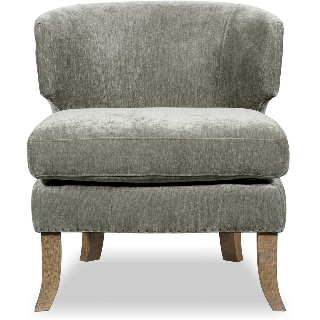 Smoke Gray Crushed Velvet Wingback Chair L719