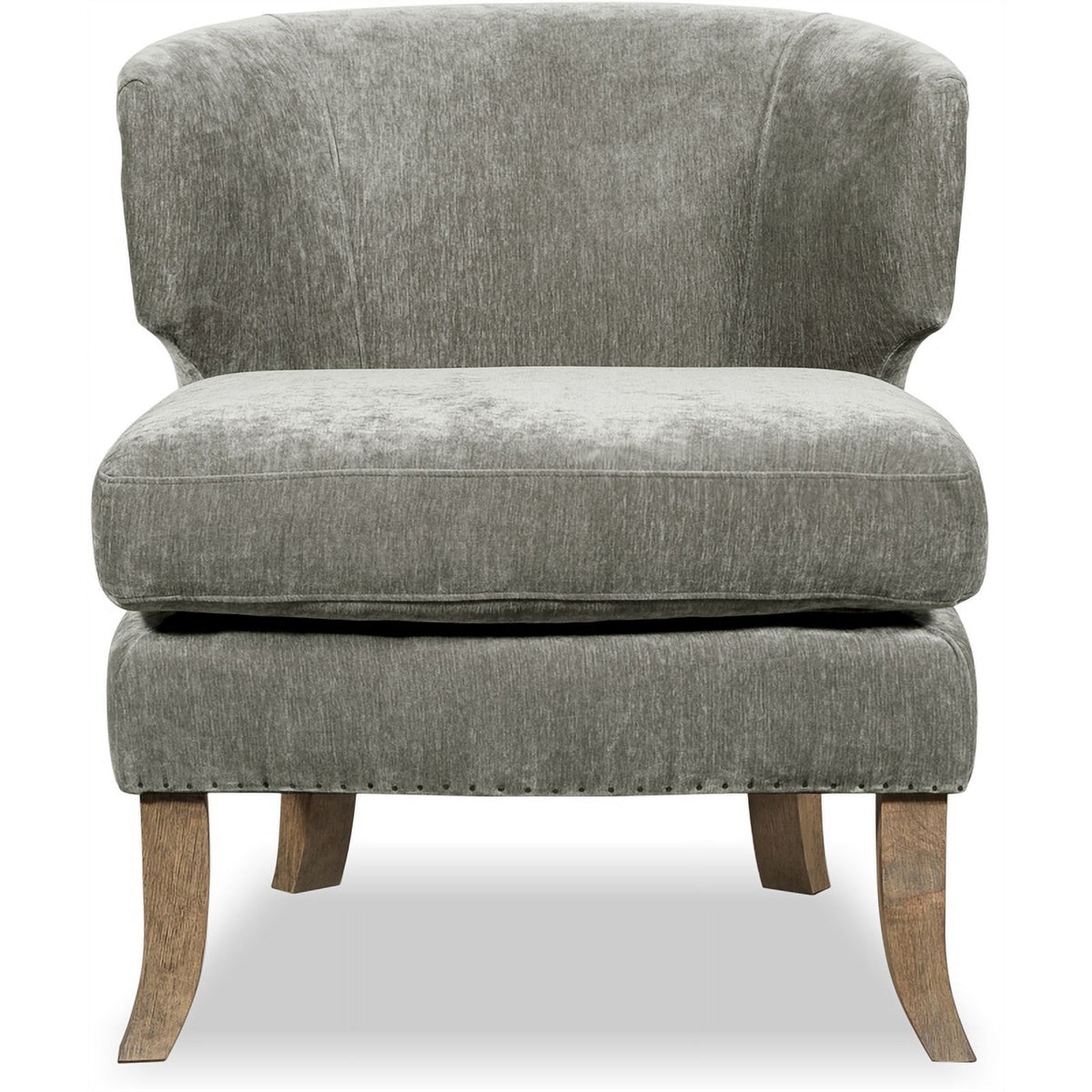 Smoke Gray Crushed Velvet Wingback Chair L719