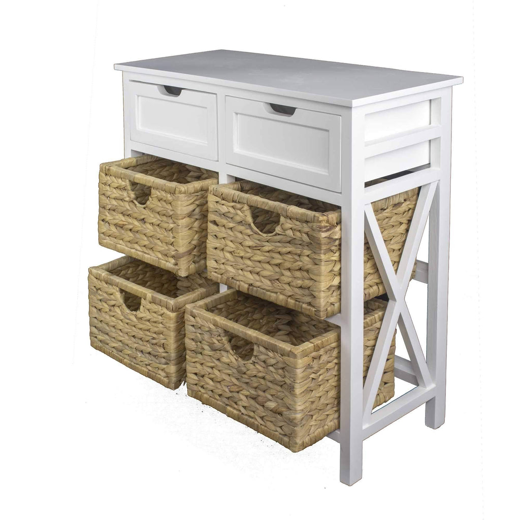 White Wood MDF Accent Cabinet D1078