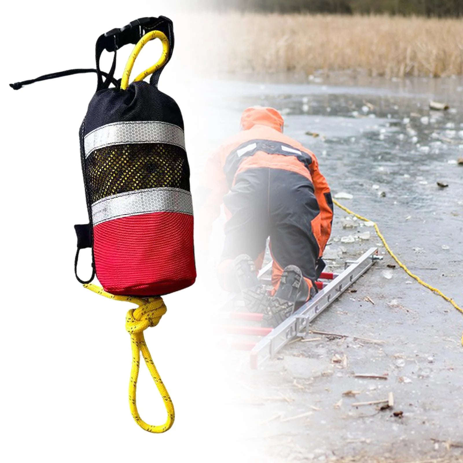 Throwable Rope Throw Bag Flotation Device Throwline Q6286