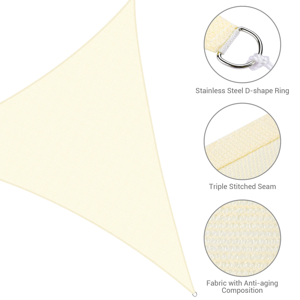 Off White Triangle Sun Shade Sail Canopy R4335