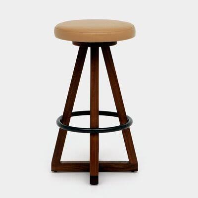 Swivel Bar Stool Canyon Brown Blackened Steel Y604079