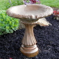 Cast Stone Bird Bath Pumpkin Orange S267119