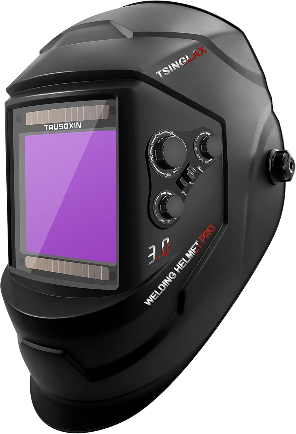 Large Viewing Screen Solar Powered Auto Darkening Welding Helmet, 4 Sensor, Pack of 2 V13922
