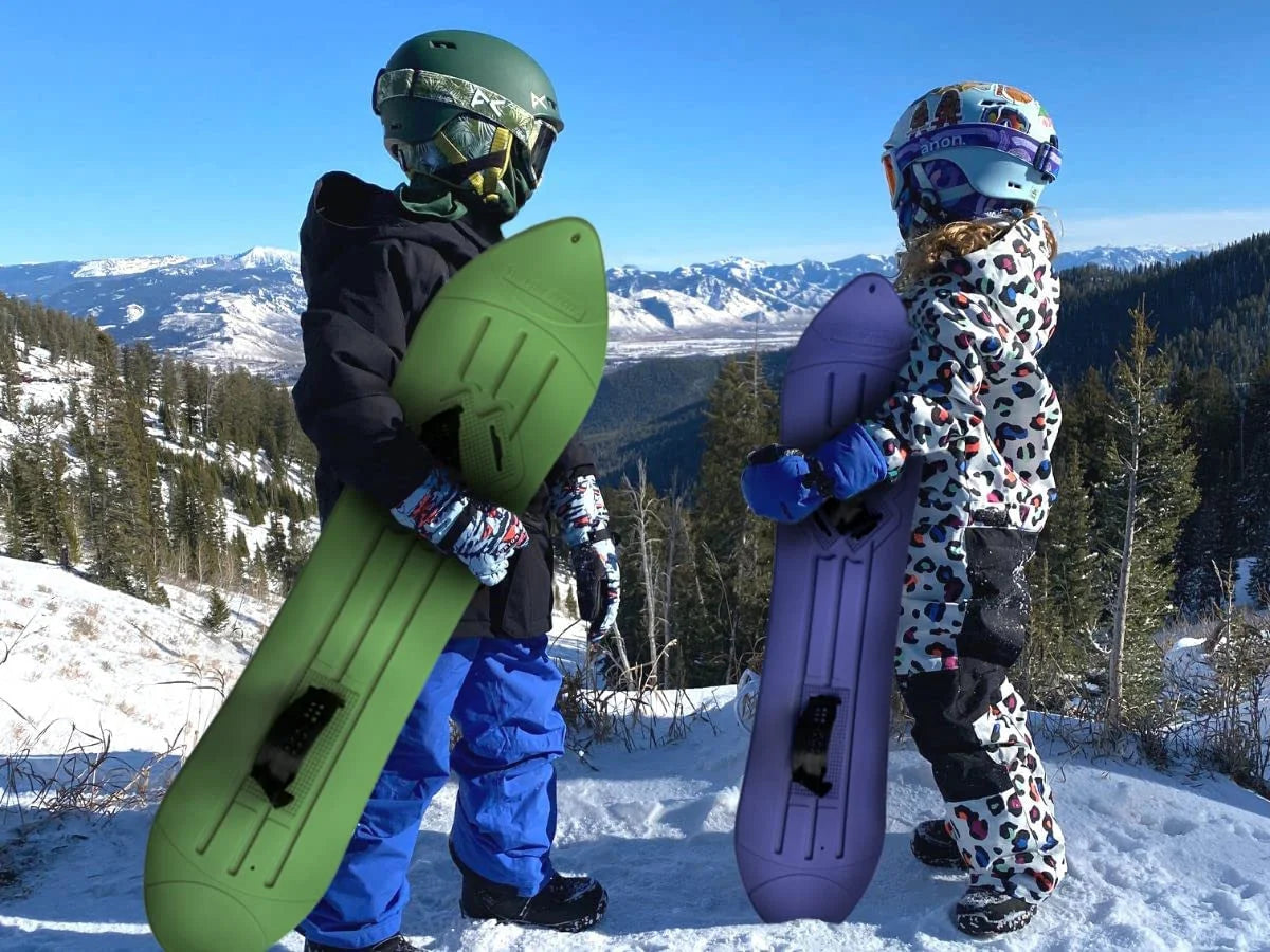 Green Kids Snowboard with Binders Q233563