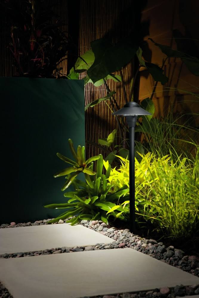 Textured Black Dome Path Light P72912
